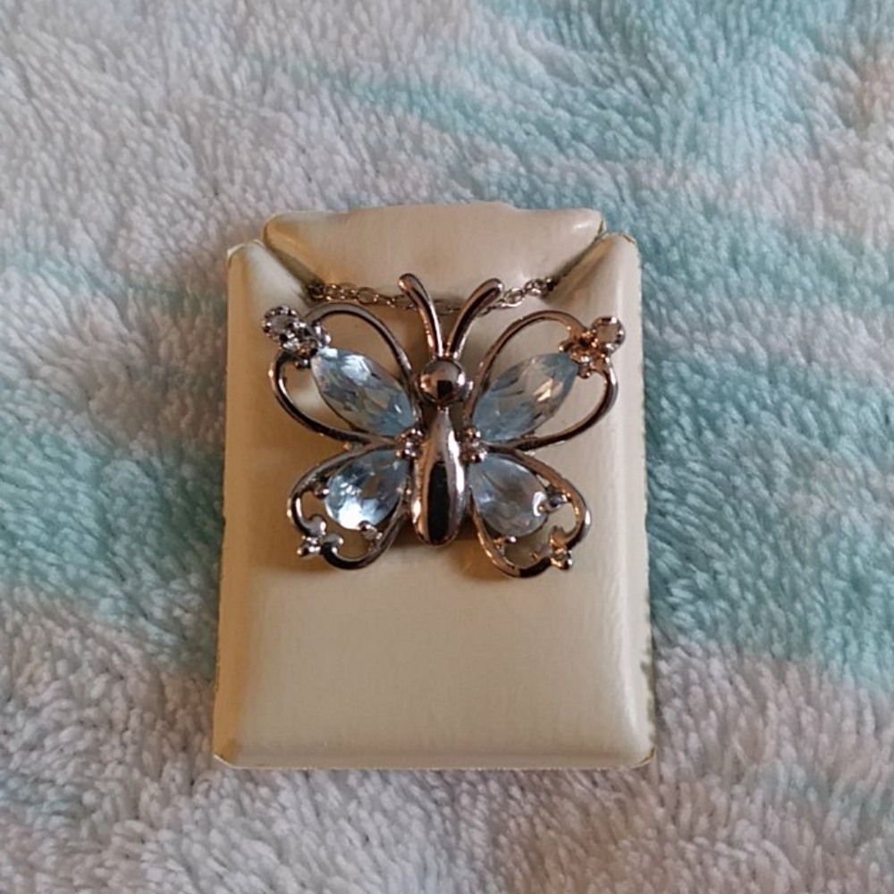 Sterling silver blue butterfly